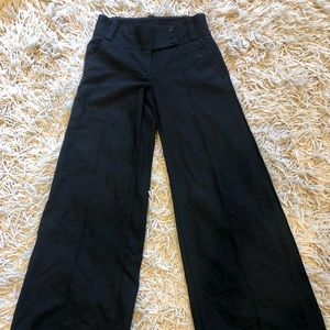 BCBG wide leg business pants - well-loved & cute. Needs re-hemming. Hole in seam